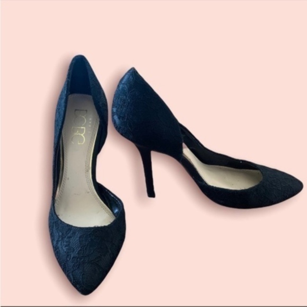 BCBG Black Lace Pump Shoes